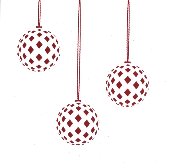 Weihnachtskugeln in rot